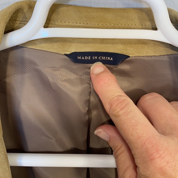 Banana Republic Suede Suit Coat. Size Size 44 Regular. - Picture 3 of 8